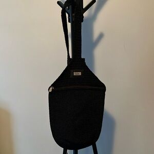 The Sak Black Knit Crossbody Bag